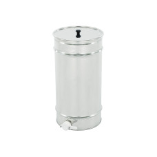 Відстійник нержавіючий 60 кг із ситом, пластиковий клапан