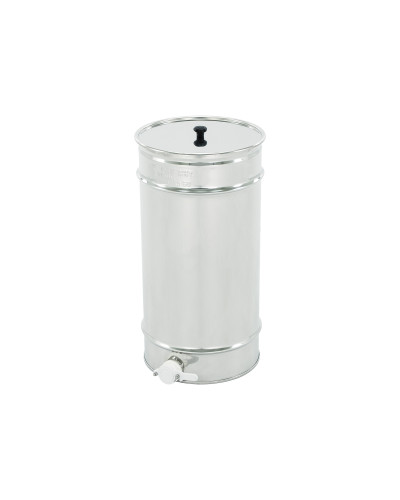 Відстійник нержавіючий 60 кг із ситом, пластиковий клапан