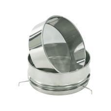 Сито нержавіюче Ø 320 мм до відстійників 50–100 кг, подвійне з ручками