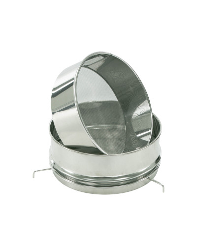 Сито нержавеющее Ø 320 мм к отстойникам 50–100 кг, двойное с ручками