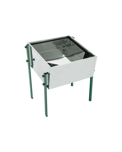 Воскотопка сонячна з нержавійки, 680×680 мм, з ніжками