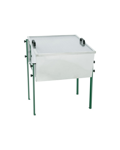 Воскотопка сонячна з нержавійки, 680×680 мм, з ніжками