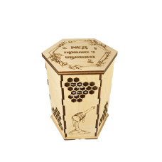 Дерев'яне пакування "Мед прямо з вулика" (1 банка - 1 л)