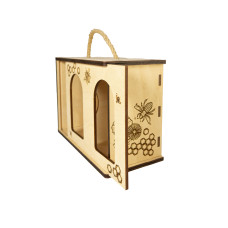 Дерев'яне пакування "Медова скринька" (2 банки 0,370 мл)