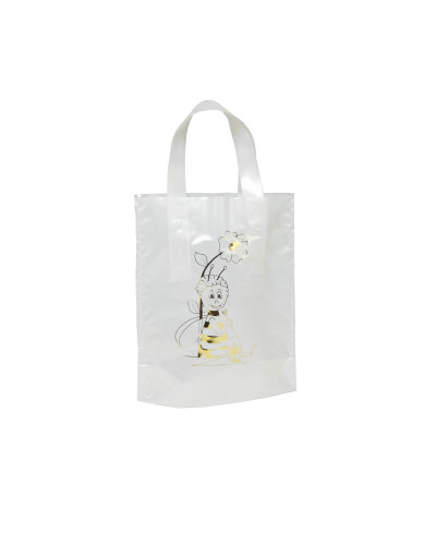 Пакет подарунковий (1*0,5 л, біла бджілка)