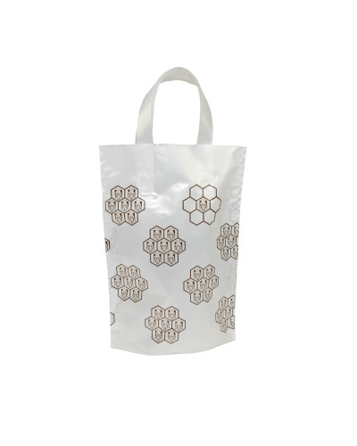 Пакет подарунковий (1*0,9 л, білі соти)