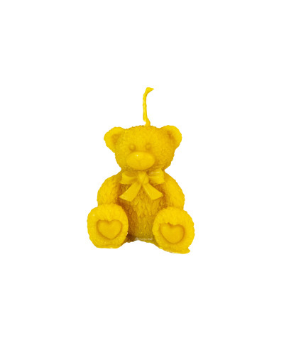 Свічка з воску "Ведмедик з бантиком"