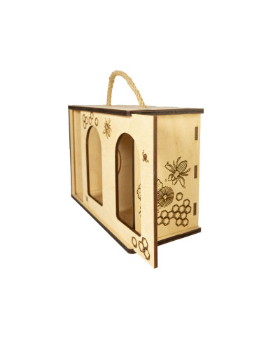 Деревянная упаковка «Медовый сундучок» (2 банки 0,500 мл)