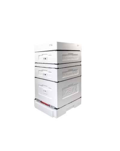 Вулик пінополістирол Дадан на 10 рамок Lyson з гігієнічним дном нефарбований