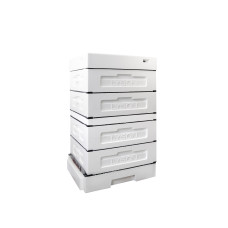 Вулик пінополістирольний Дадан 1/2 на 10 рамок Lyson з гігієнічним дном нефарбований