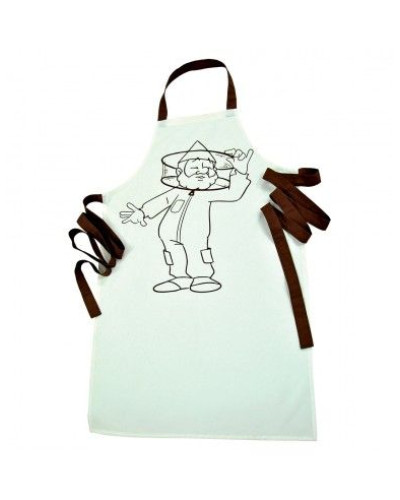 Фартух кухонний білий довгий