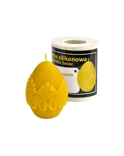 Форма силіконова для свічок - Яйце з узором (5,5см)