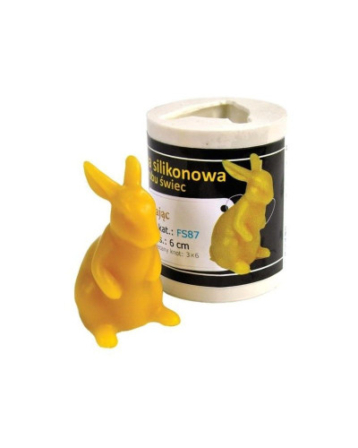 Форма силіконова для свічок - Заєць (6см)