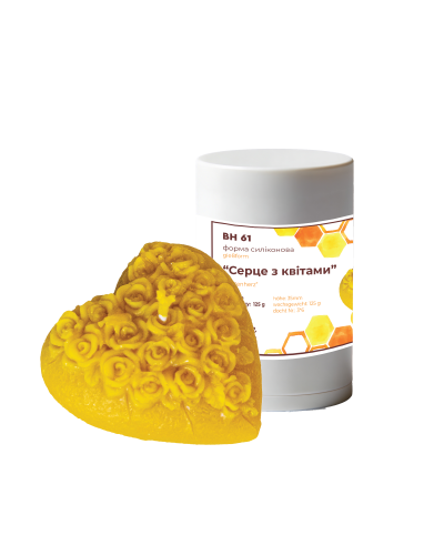 Форма силиконовая «Сердце с цветами»