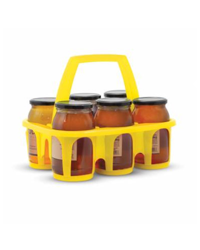 Органайзер для меда (6 банок 330-900мл) желтый