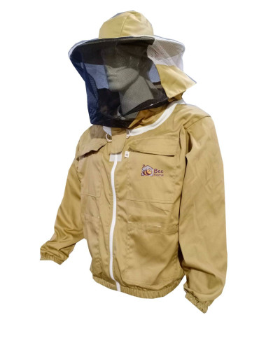 Пчеловодческая куртка с шапкой, Premium (с логотипом)