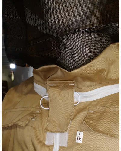 Пчеловодческая куртка с шапкой, Premium (с логотипом)