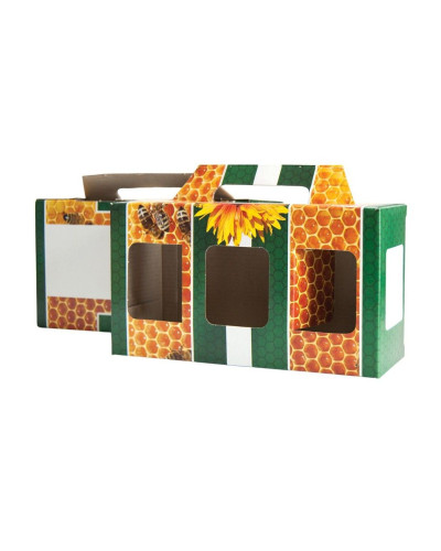 Коробка на 3 банки 315мл. (1 шт)(зелена)