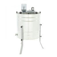 Медогонка 4-рамкова діагональна, без центральної осі, електрична 230В Ø600, з нержав.клапаном MINIMA