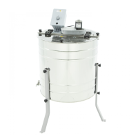 Медогонка 4-рамкова діагональна, без центральної осі, електрична 230В Ø600, з нержав.клапаном MINIMA