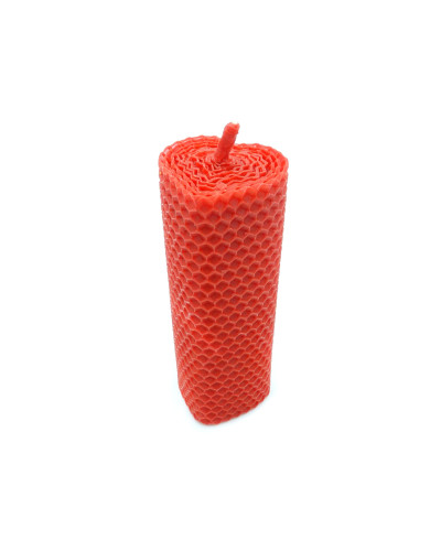 Свічка з вощини червона "Серце" (13 см)