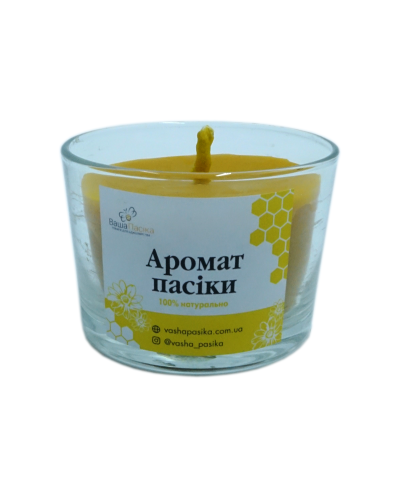 Свеча из воска "Аромат пасеки (стакан)"
