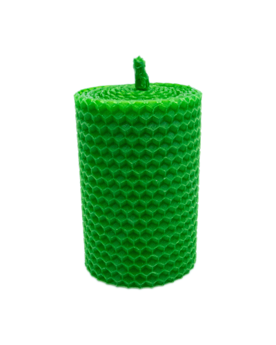 Свічка з вощини світло-зелена (8,5 см)