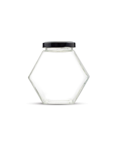 Баночка для меду 280мл з кришкою (сота)