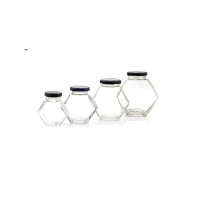 Баночка для меду 280мл з кришкою (сота)