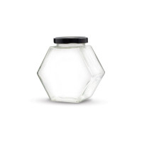 Баночка для меду 280мл з кришкою (сота)