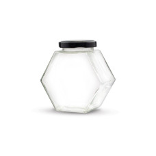 Баночка для меду 280мл з кришкою (сота)