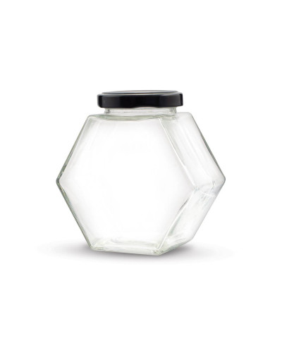 Баночка для меду 280мл з кришкою (сота)