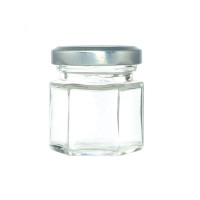 Баночка для меду 30мл з кришкою (шестикутна)