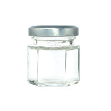 Баночка для меду 30мл з кришкою (шестикутна)