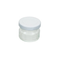 Баночка 35 мл з кришкою (біла)