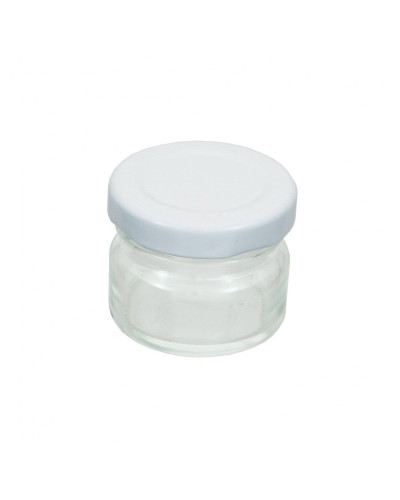 Баночка 35 мл з кришкою (біла)