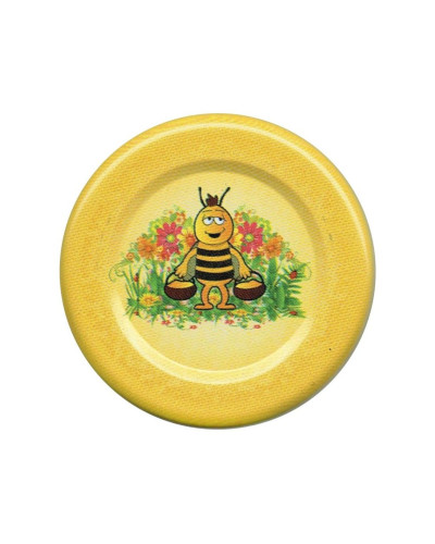 Баночка для меду 35 мл з кришкою (бджілка)