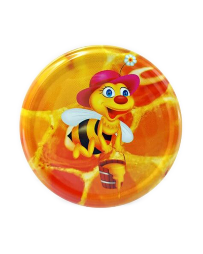 Кришка металева для меду Бджілка з відерцем M11 (Твіст-82)