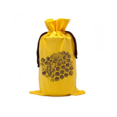 Мішок екологічний на банку меду 900мл. (жовтий) соти