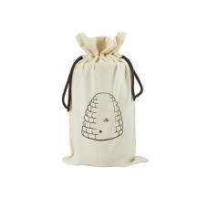 Мішок екологічний на банку меду  900мл. (білий) сапетка