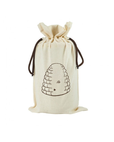 Мішок екологічний на банку меду  900мл. (білий) сапетка