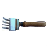 Вилка для розпечатування медових щільників 17голок (голки з перегином), ручка дерев’яна