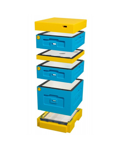 Вулик пінополістирольний Дадан на 10 рамок Lyson з гігієнічним дном фарбований