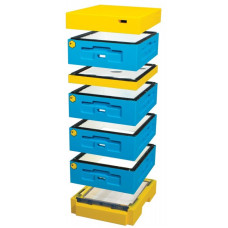 Вулик пінополістирольний Дадан 1/2 на 10 рамок Lyson з гігієнічним дном фарбований