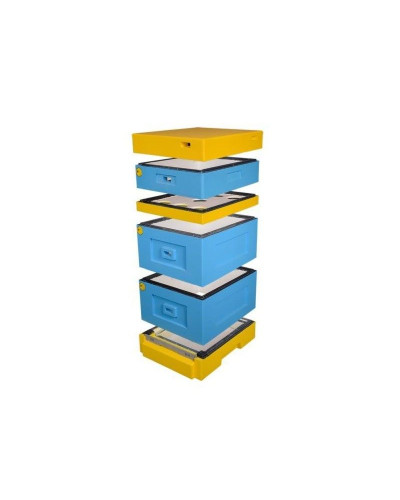 Вулик пінополістирольний Рута на 10 рамок Lyson з гігієнічним дном фарбований