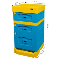 Вулик пінополістирольний Дадан на 10 рамок Lyson з гігієнічним дном фарбований