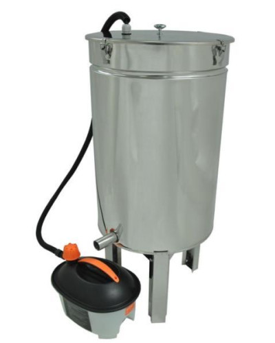 Отстойник нержав. 30 л с клапаном нержав. 5/4" (Ø 400, H 300) с ситом гориз. нержав.