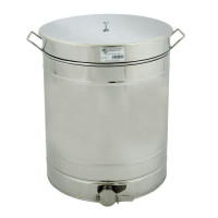 Відстійник нержав. 200 л з клапаном нержав. 2" (Ø 500, H 730) з захватами з ситом гориз. нержав.