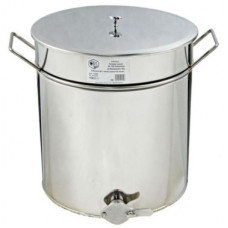 Відстійник нержав. 50 л з клапаном нержав. 5/4" (Ø 400, H 440) з захватами з ситом гориз. нержав.