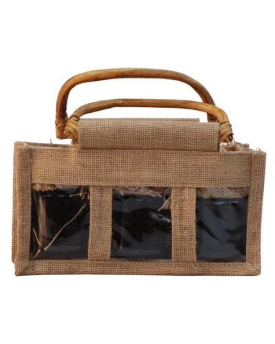 Сумка на 3 баночки 200 мл, темна